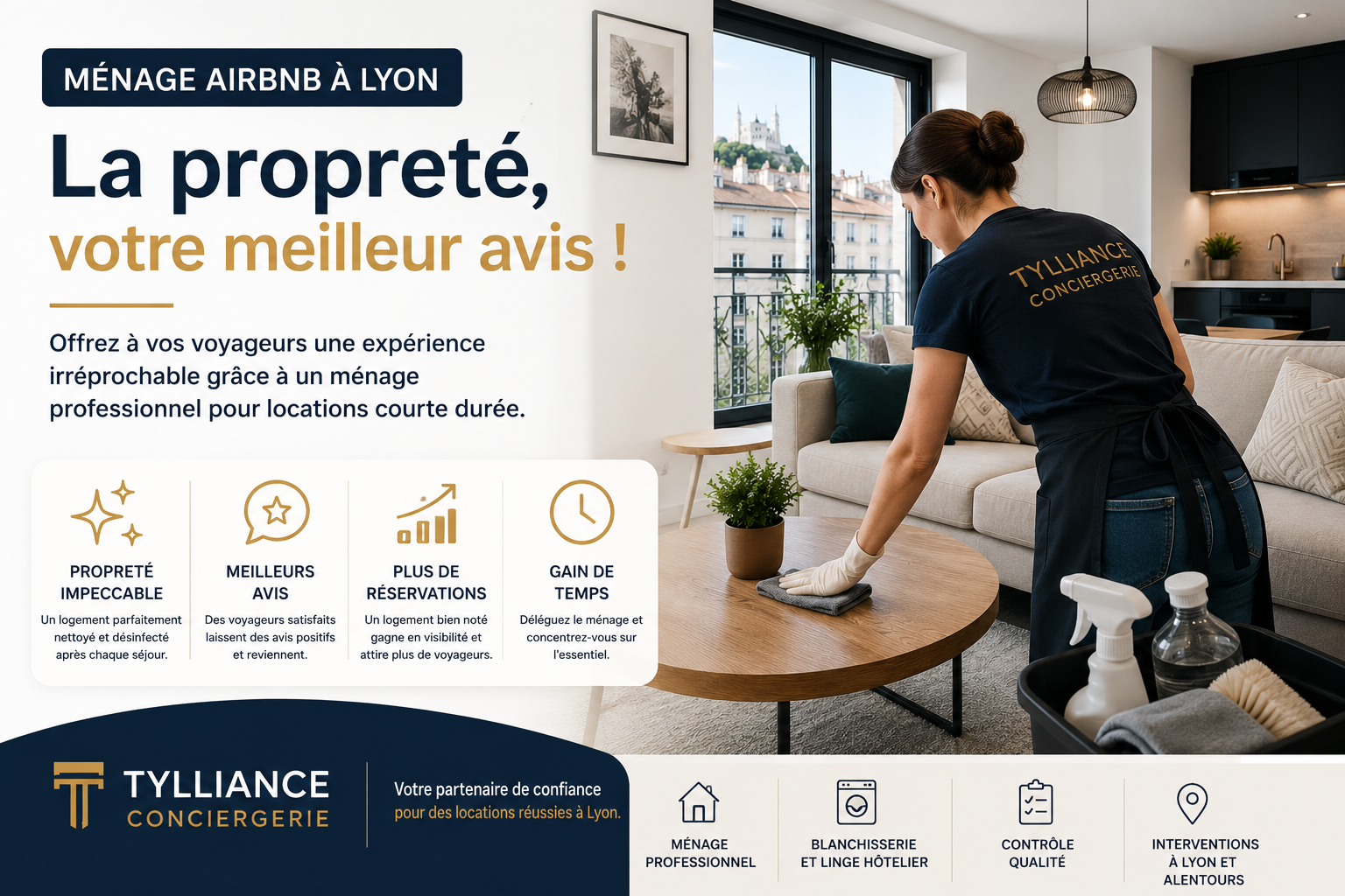 Ménage Airbnb à Lyon